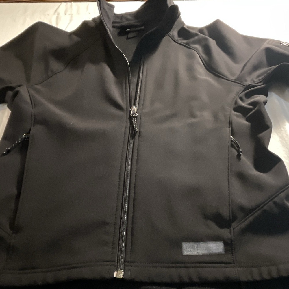 REI Co-op Women's Black Softshell Jacket Full Zip Pockets Hiking Size M